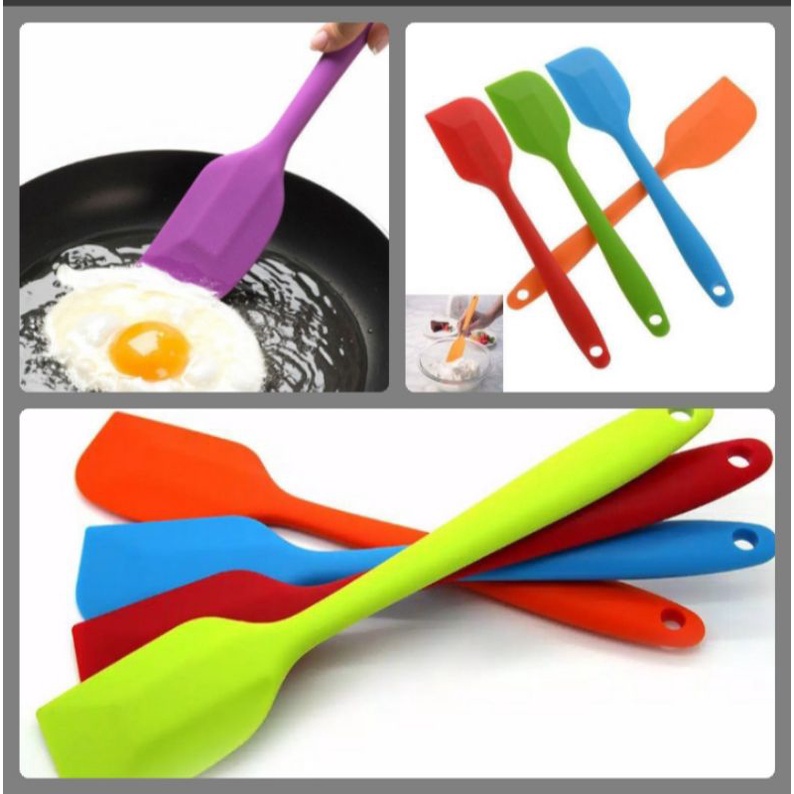 Spatula silikon anti lengket / Spatula silikon tahan panas / Alat masak tahan panas