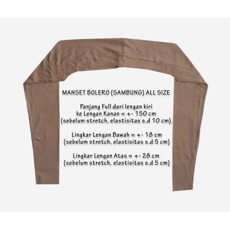 PREMIUM MANSET Tangan Sambung Punggung Kaos Rayon Anti Melorot Balero Bolero Mangset Iner Inner-4