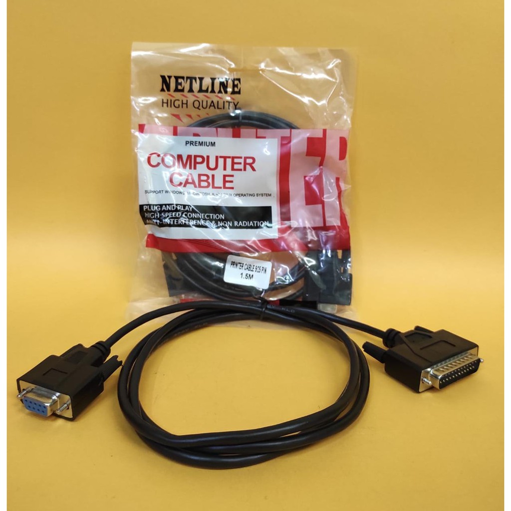Parallel DB25 Male to Serial DB9 Female Cable - Kabel serial printer db 9 to pararel db 25 pin
