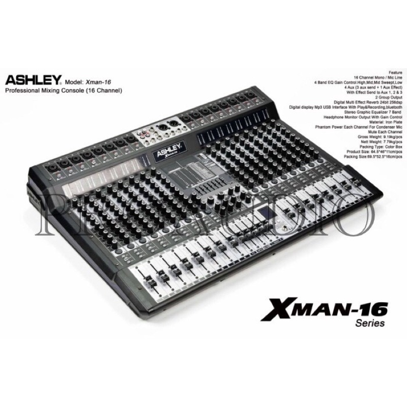 Mixer ashley xman 16 Feature 16 Channel