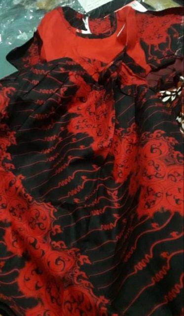 Terusan Anak 209 Batik Dress Batik Oriental Imlek Parang Merah