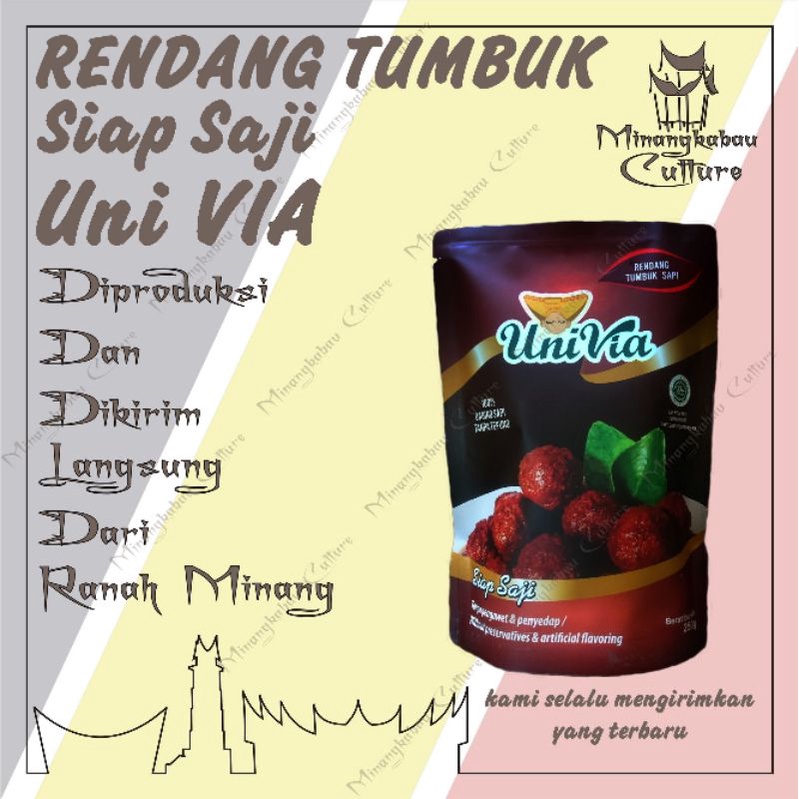 

Rendang Daging Tumbuk Uni Via kemasan 250 gram