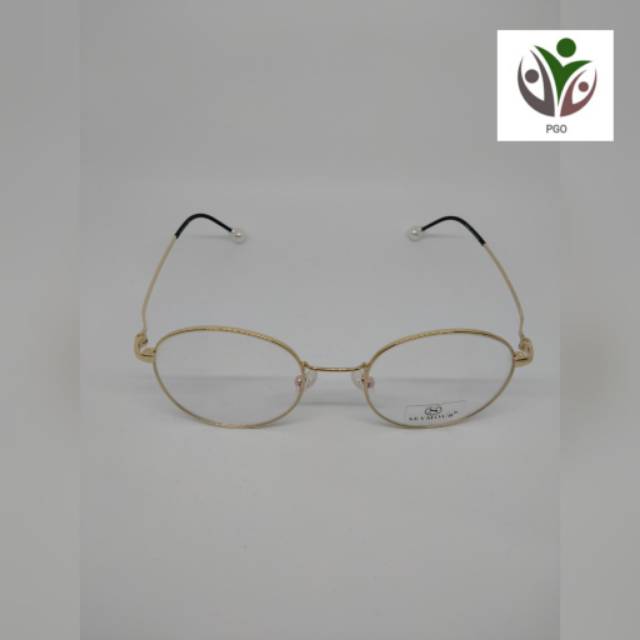 Frame kacamata bulat metalik pria/wanita SYR55980