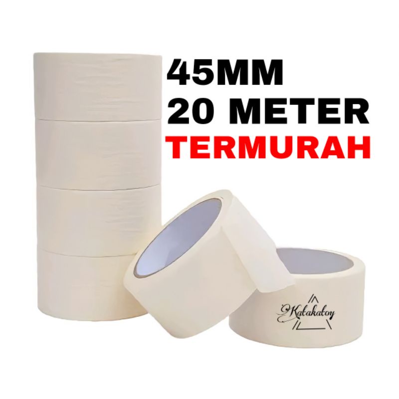 

LAKBAN KERTAS 45MM Isolasi Masking Tape Solasi Kertas Isolasi Kertas
