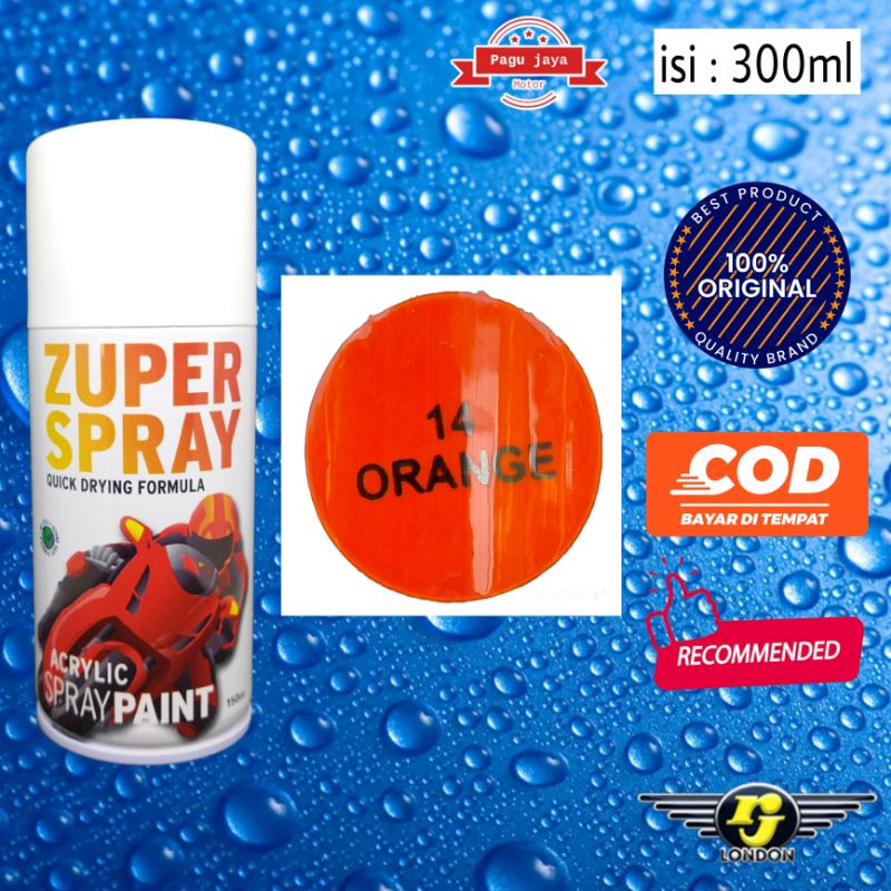 pilox pilok orange 300ml zuper spray cat semprot spray paint