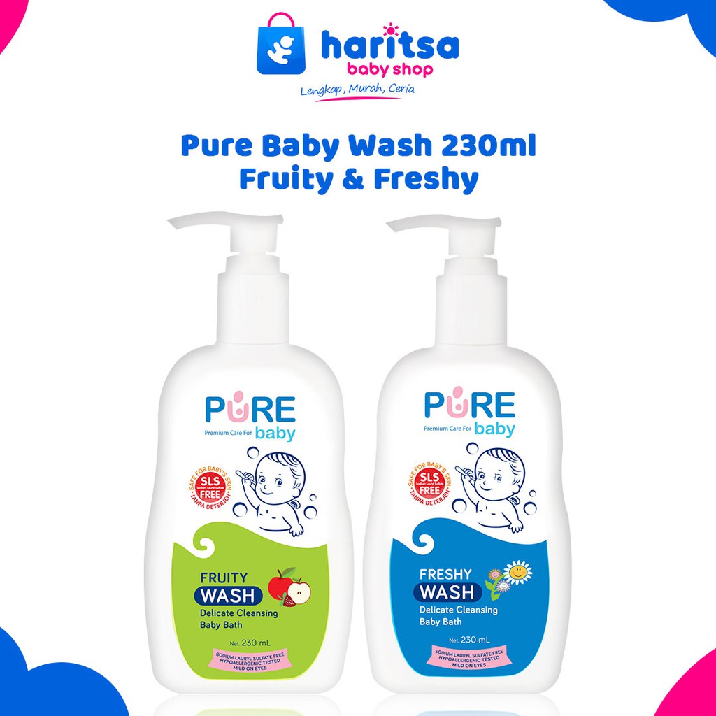 [BPOM] - Pure BB Wash 2 in 1 Sabun Mandi Bayi (Aman bagi Kulit Sensitif) - 230ml PureBaby Baby