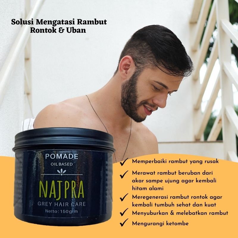 Jual Najpra Minyak Rambut Pomade Pria Perawatan Rambut Beruban Penghilang Uban Dan Atasi Kerontokan Indonesia Shopee Indonesia