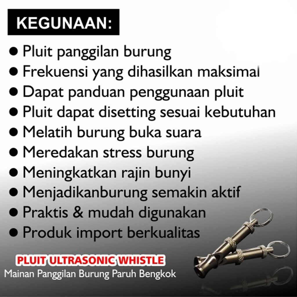 [✅COD] Peluit Ultrasonik Ultrasonic U1 Mainan Hewan Burung / Souvenir Gantungan Kunci Unik Murah