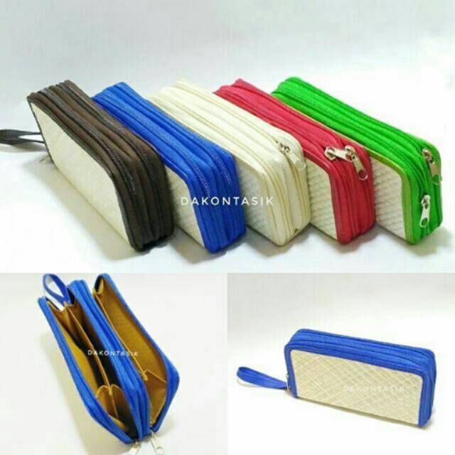 DT-17163 Dompet Android Model Sleting 2 Anyaman Pandan Khas Tasikmalaya