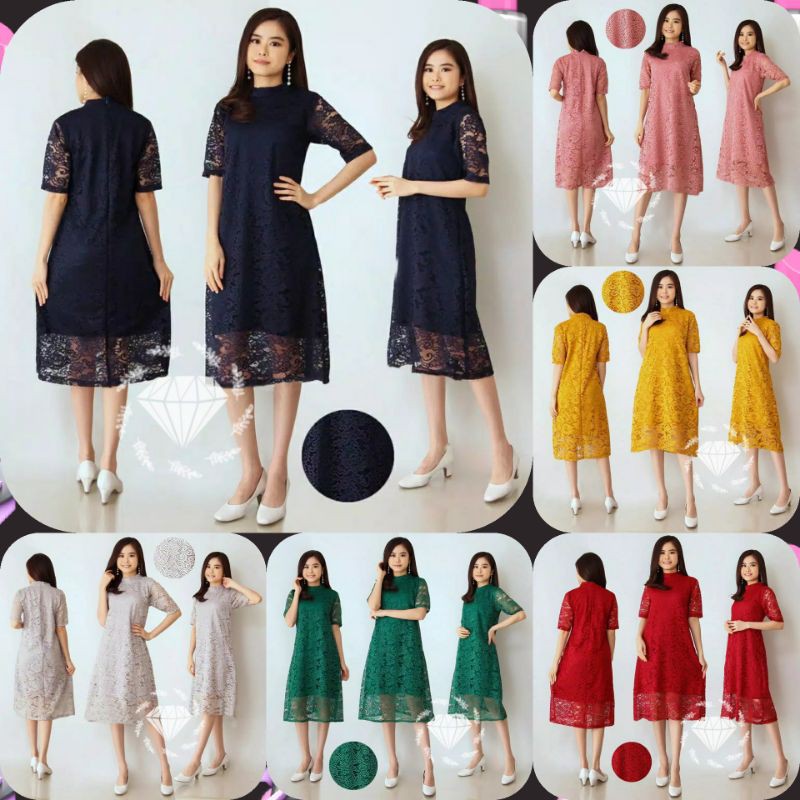 BAJU WANITA KEKINIAN REMAJA 2021 DRESS FASHION PEVITA BRUKAT BAJU NATAL DRESS NATAL BAJU KONDANGAN P