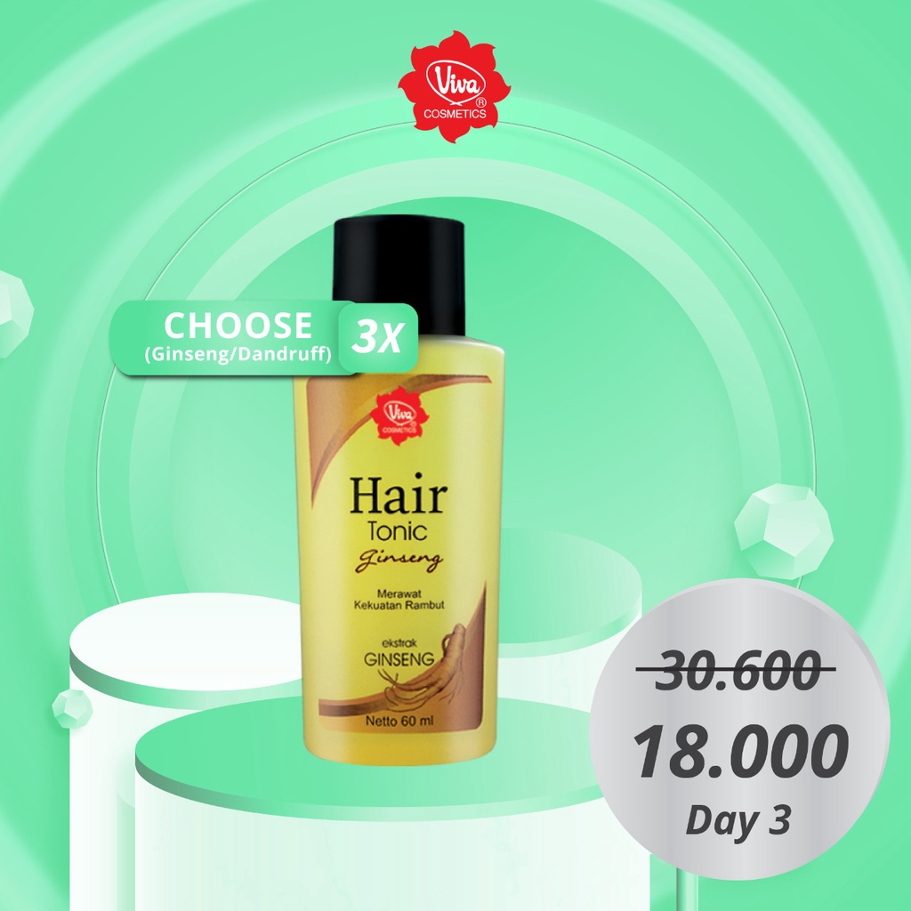 Paket 3 Viva Hair Tonic Ginseng