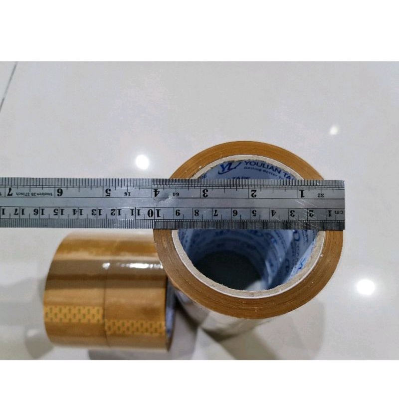 LAKBAN BENING COKLAT  MURAH KUAT KOKOH PLESTER  TAPE  90 yard 45 mm #mbokbejo