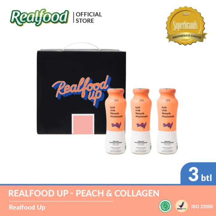 

✨COD✨ Realfood Up Beauty Minuman Sarang Burung Walet Peach + Kolagen 3 pcs