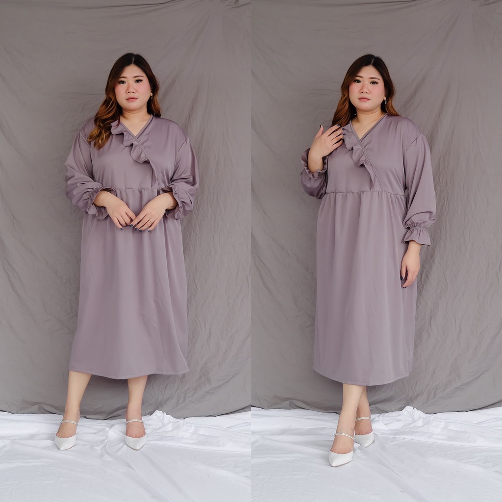 BIGWELL SORA DRESS POLOS  SET- DRESS JUMBO/ DRESS BIGSIZE/ DRESS PLUSSIZE /SETELAN WANITA BIG SIZE / SETELAN JUMBO