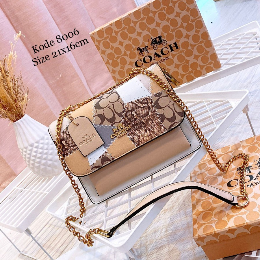 READT TAS WANITA C***H CLARE CROSBODY ABSTRAK #8006