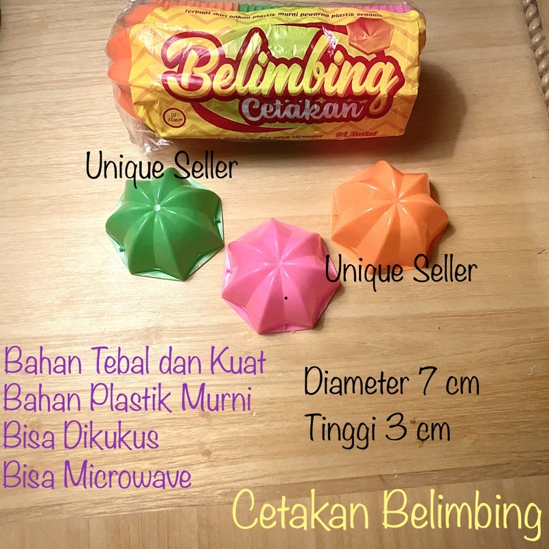 Cetakan Kue Belimbing Plastik isi 12 / Cetakan Puding Belimbing / Cetakan Putu Ayu Belimbing / Cetakan Pudding Agar Jelly Belimbing / Cetakan Bolu Belimbing / Cetakan Sakura Plastik