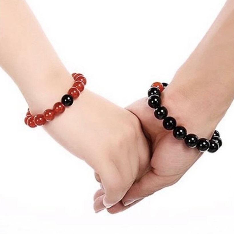 [Bayar di Tempat] Gelang Couple Pria Wanita Gelang Batu Giok Asli Alam