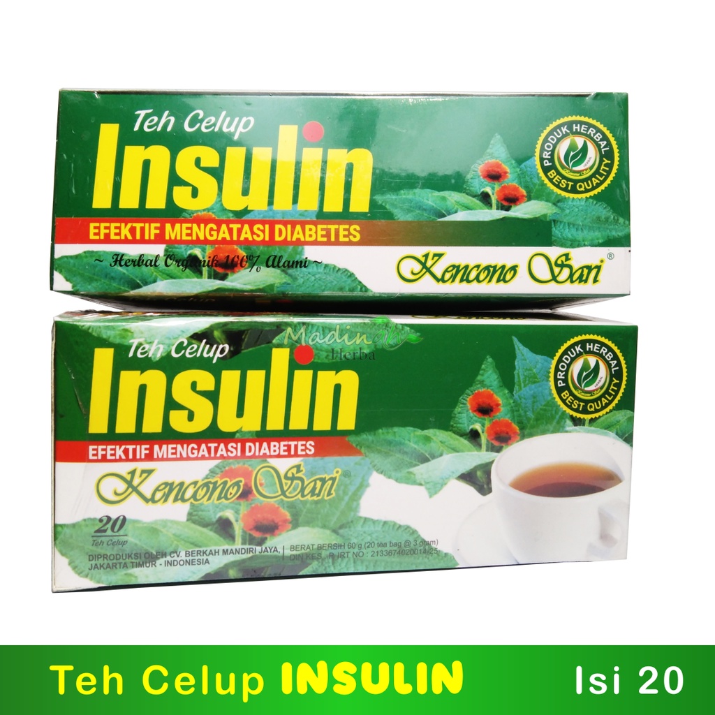 Teh Celup INSULIN Mengatasi Diabetes Asli Herbal Kencono Sari