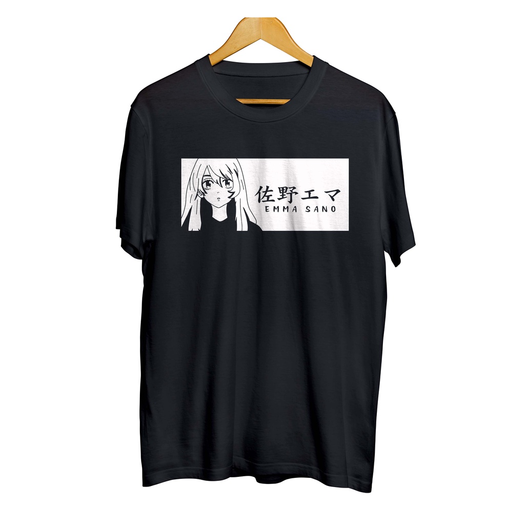 Kaos distro anime EMMA SANO - TOKYO REVENGERS 100% cotton combed 30s