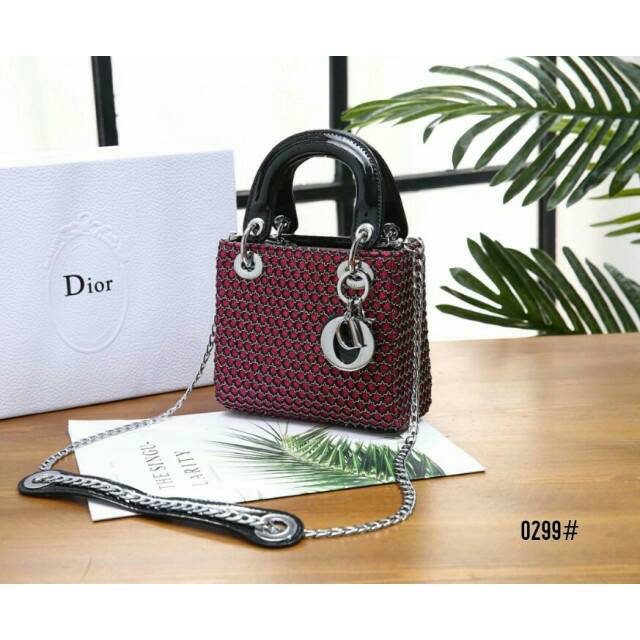 DIOR MINI LADY DIOR TWEED SPARKLE BAG