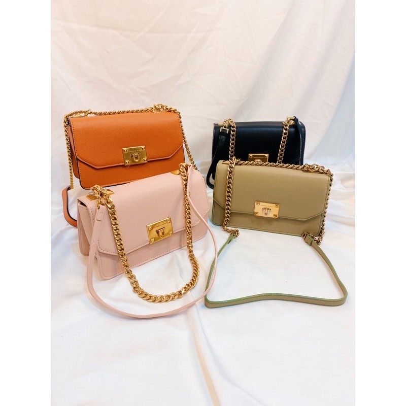 ck cool Metal Push Lock Crossbody Bag