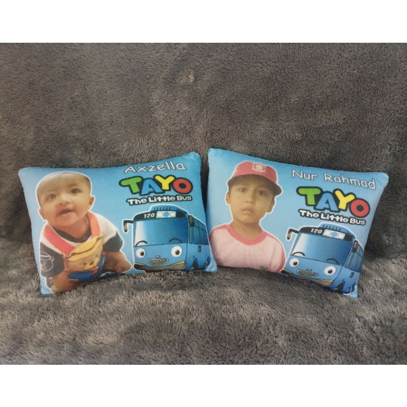 bantal foto custom tayo ulang tahun , souvernir ulang tahun