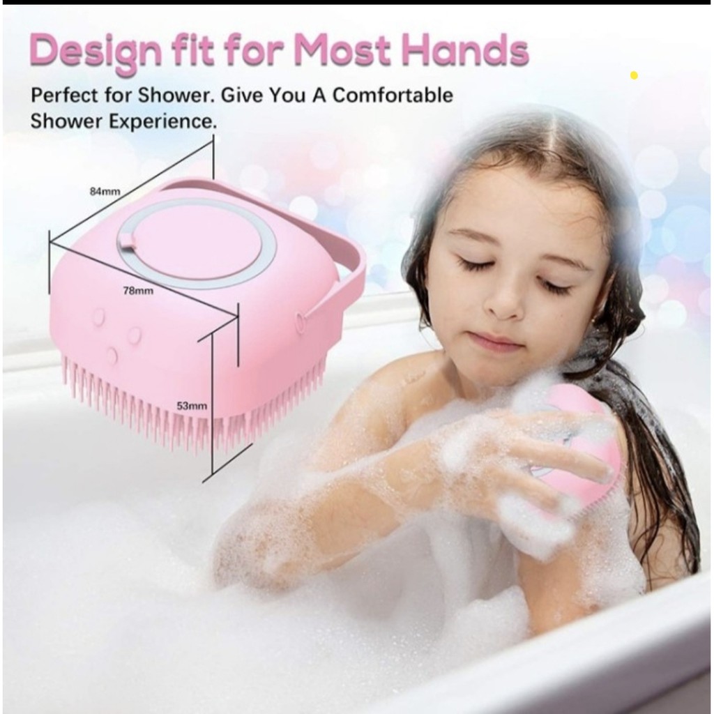 B22 Sikat Mandi Silikon Silicone 80 ML Bisa Isi ulang sabun Cair Bath Shower Brush Puff Bubble