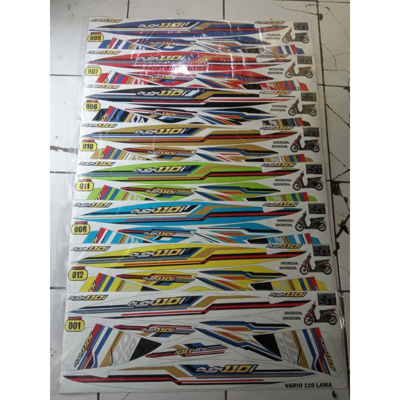 striping Vario karbu 110 stiker list body Vario karbu variasi Honda tahland click