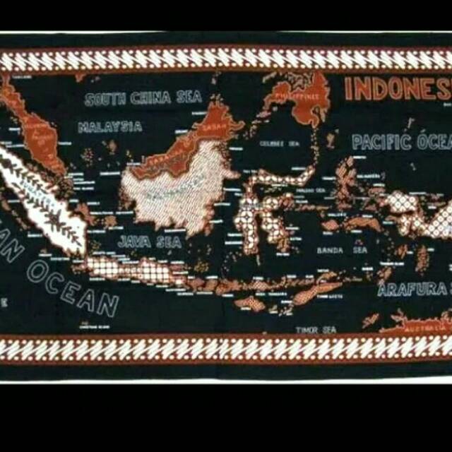 Peta batik indonesia / peta indonesia versi batik