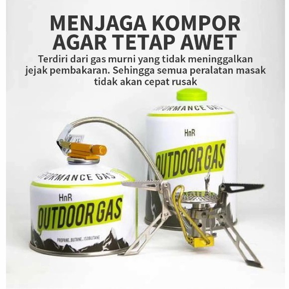 Tabung Gas Kaleng Canister HNR Hikenrun Kompor Ultralight Outdoor Isi