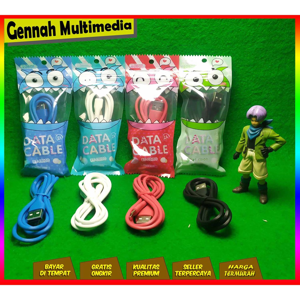 Kabel Data Ori ROBOT RT CD 100CM Colorfull