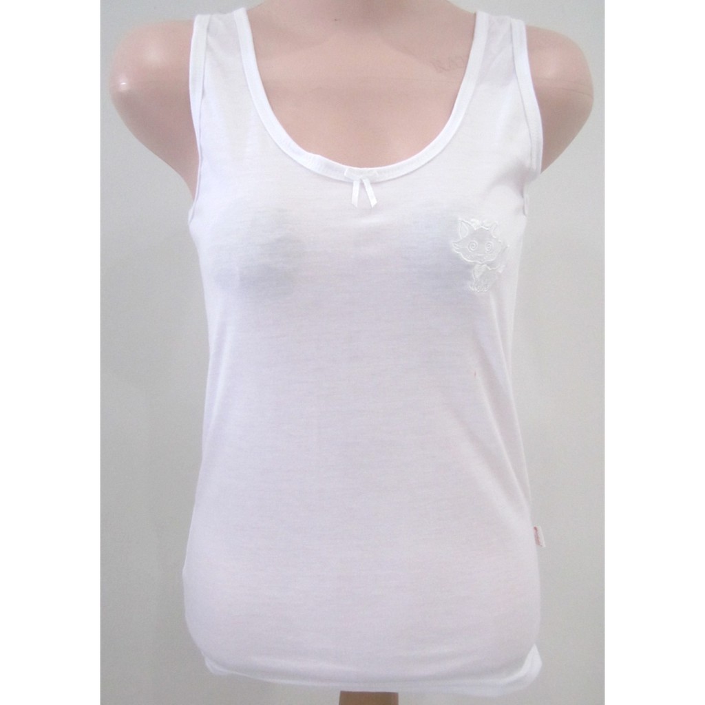 Nathalie | Tank top / Singlet / Kaos Dalam Katun Lembut Wanita Perempuan Putih Bayar di Rumah Kusuma-4