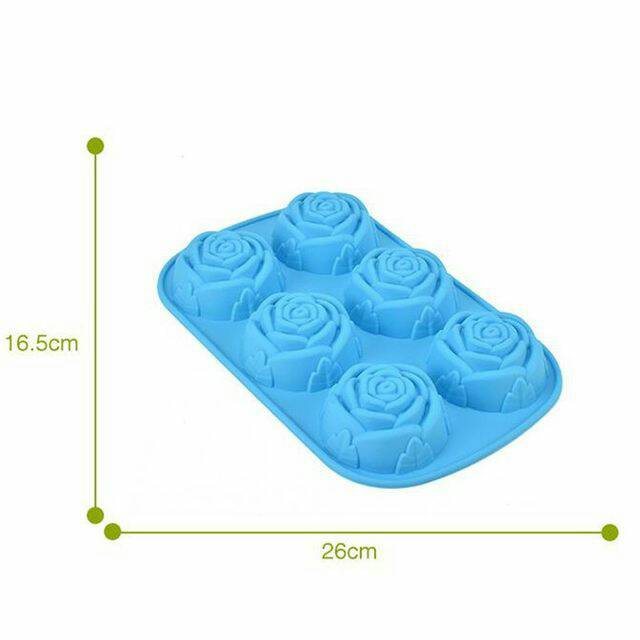 Cetakan coklat puding mawar silikon rose silicone mold