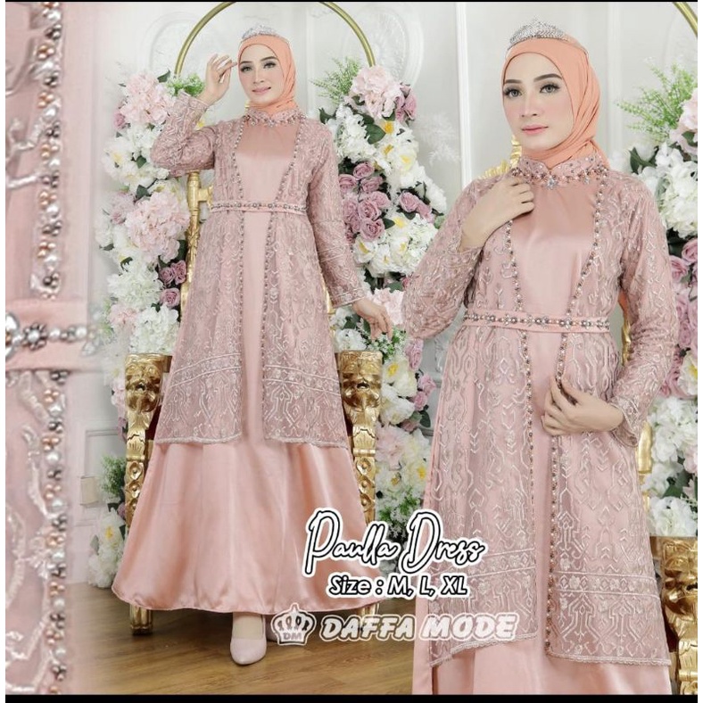 Kebaya Dress Paula / Gamis Kebaya Modern / Dress Kondangan / Baju Kebaya Bridesmaid / Kebaya Muslimah / Kebaya Pesta / Wisuda / Kebaya / Gamis