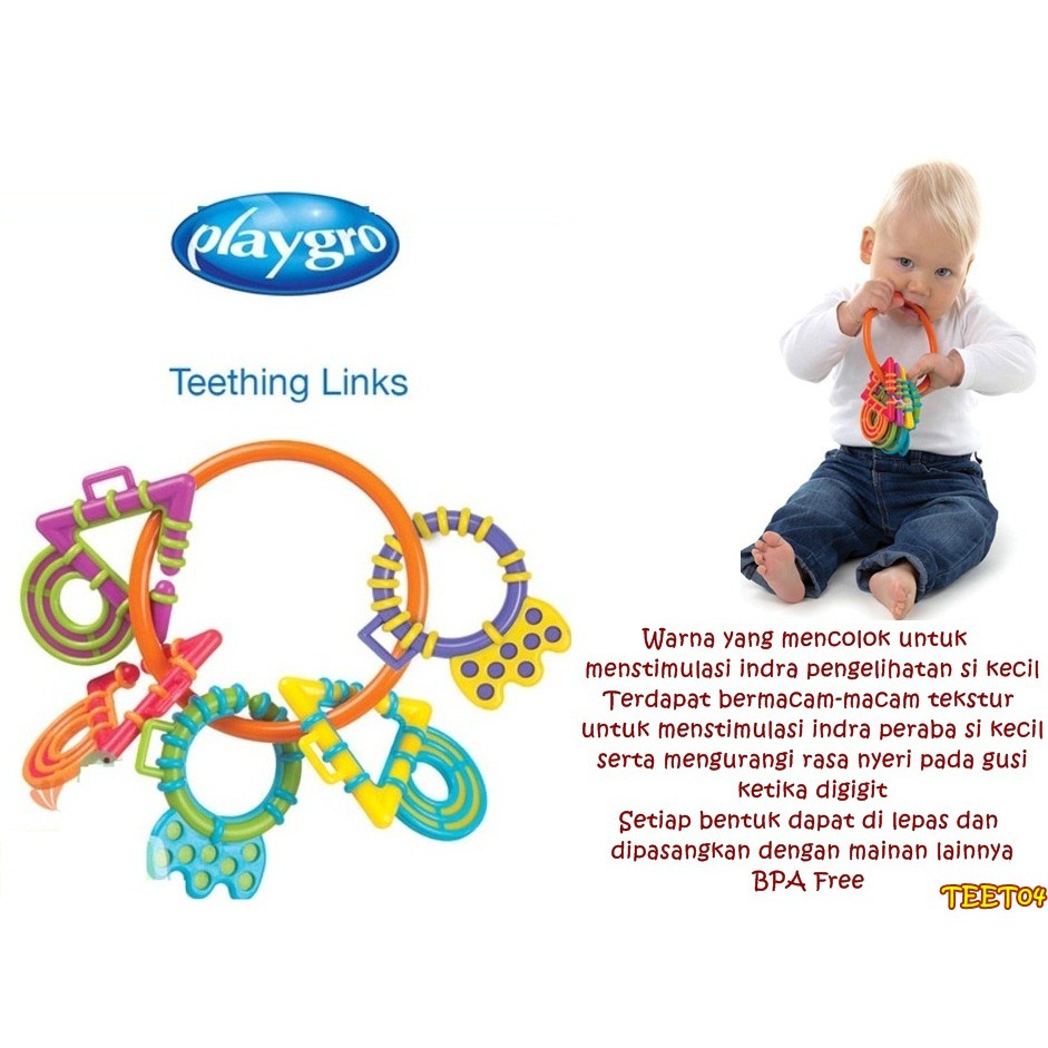 TEET04 PLAYGRO TEETHING LINKS GIGITAN BAYI