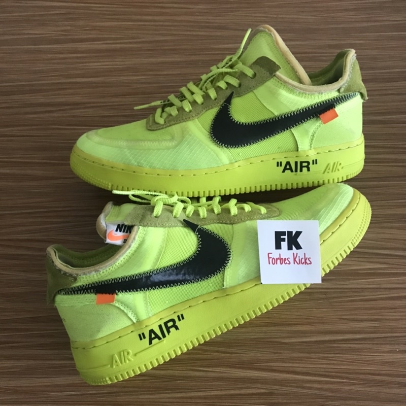 AIR FORCE 1 LOW OFF WHITE OFF-WHITE VOLT YELLOW || white black