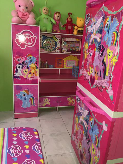 Gorden Pintu Karakter My Little Pony Pink Muda Model Smokering Ukuran L 140 Cm X T 210 Cm