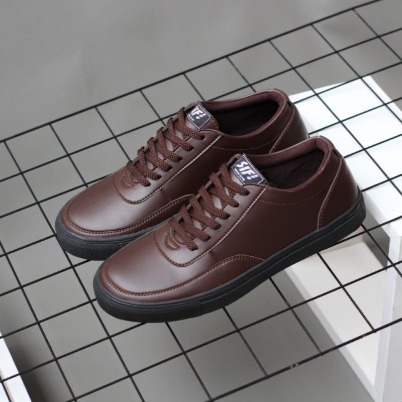 Xshoesbdg.id x Rover Sepatu Formal Casual Pria Kerja Kantor Kulit Sintetis Hitam Polos Original Fashion