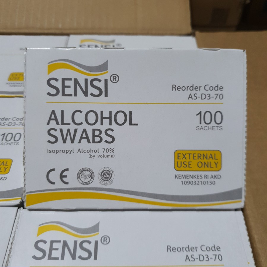 Alcohol Swab Sensi Tisu Alkohol Tissue Swabs 2ply 70%