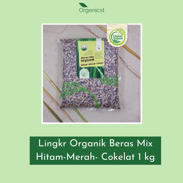 

gr20111r Beras Diabetes Nasi Merah Coklat Hitam Organik Diet Rendah Kalori 1Kg - Beras Merah Sv012Ss