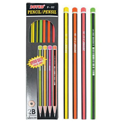 

[ATK] - Pensil 2B Joyko P-97 Aneka Warna - 1 BOX - 12 pcs