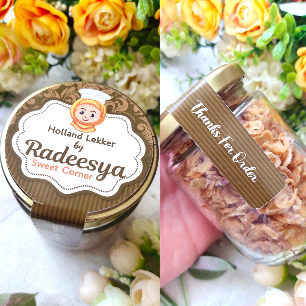 

Sticker Makanan Minuman / Stiker Seal / Stiker bulat / Stiker lidah / logo Segel Botol dan Toples