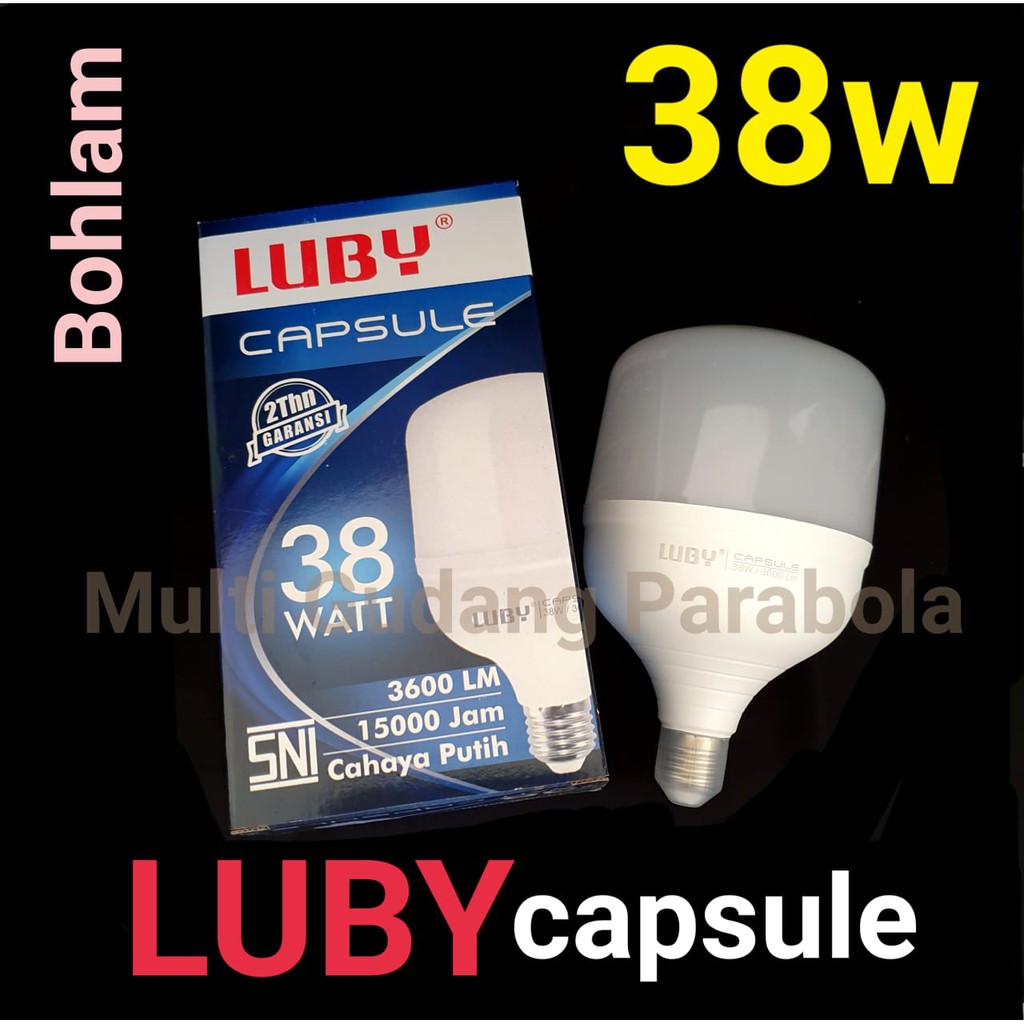 Lampu LED CAPSULE 38 watt Merk LUBY Cahaya Putih