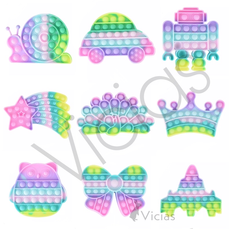 Pop It Fidget Toy Murah Rainbow Mainan Anak Penghilang Stress Tiktok-2