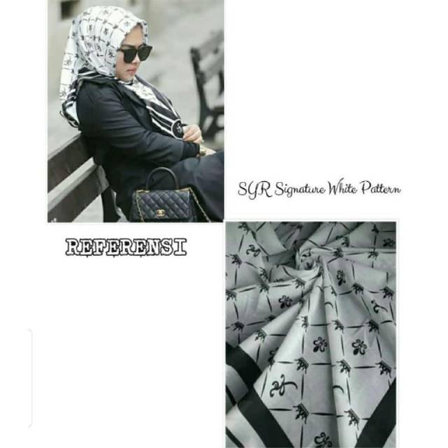 Hijab segi empat motif syahrini / Deenay kw