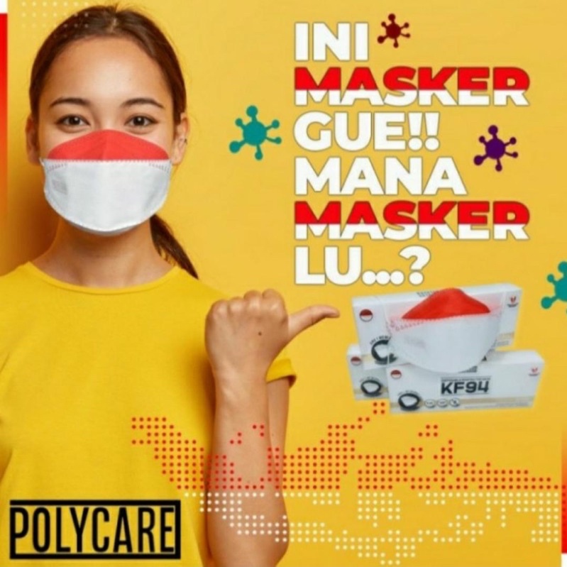 Masker KF94 Polycare Merah Putih (edisi merdeka)