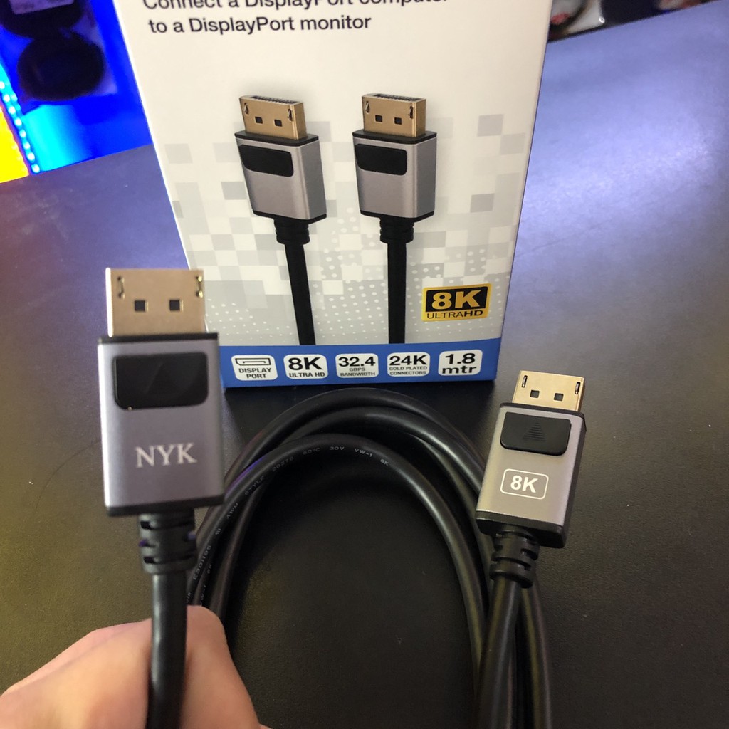 NYK Cable 8K Display Port to Display Port 1.8m