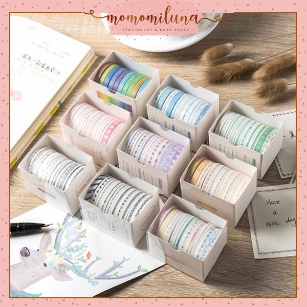 

10 pcs washi tape DIY small fine color cute washi tape paper tape masking tape MK1059