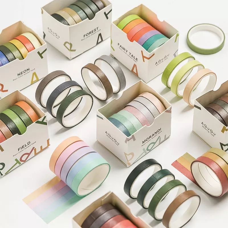 

7 pcs Washi tape pastel/washi tape colorful/aesthetic washi tape/washi tape polos/bullet journal