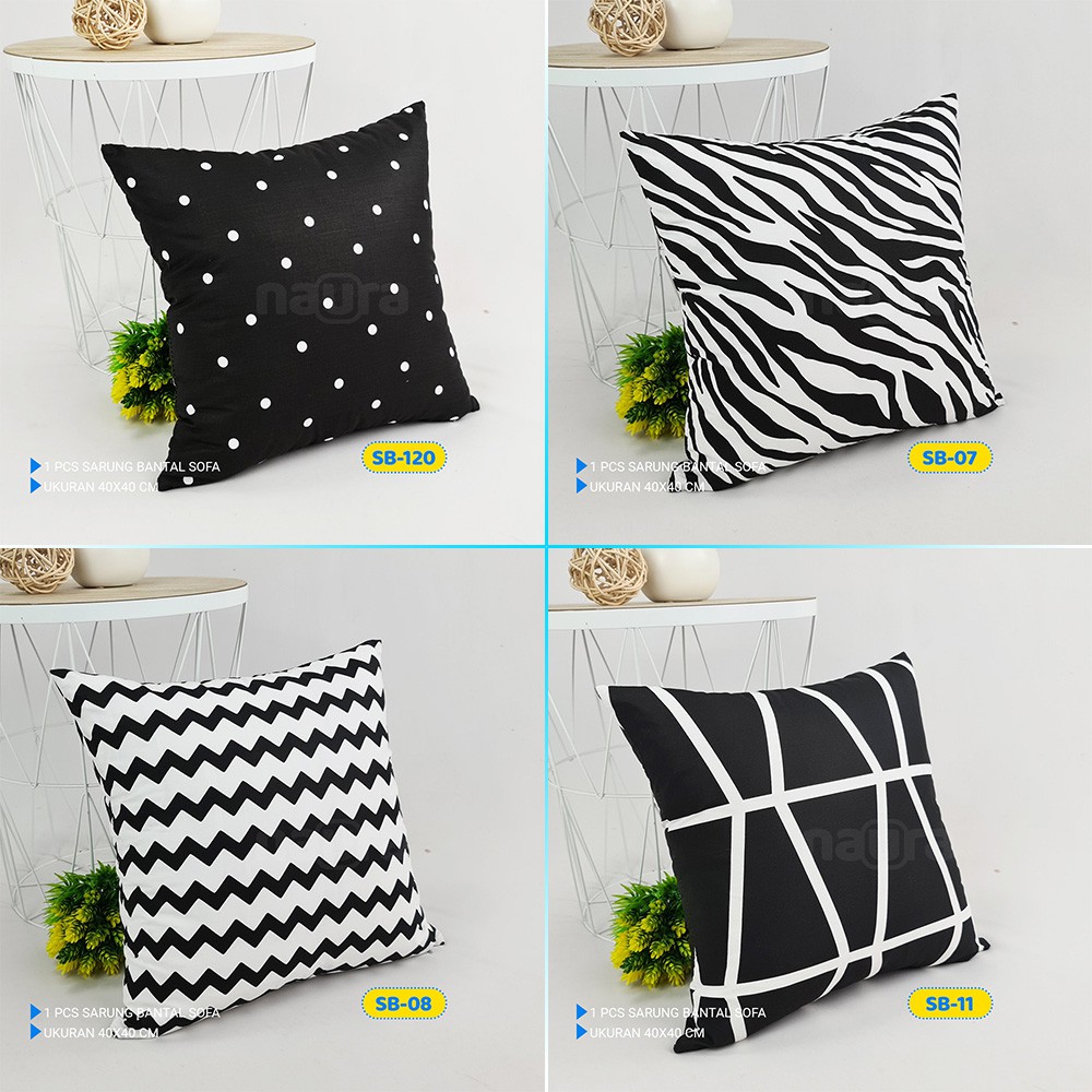 Sarung Bantal Sofa 40 x 40 - Black Series